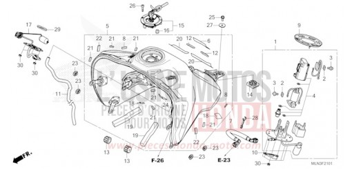 RESERVOIR A CARBURANT/POMPE A CARBURANT (2) CRF1100A4R de 2024